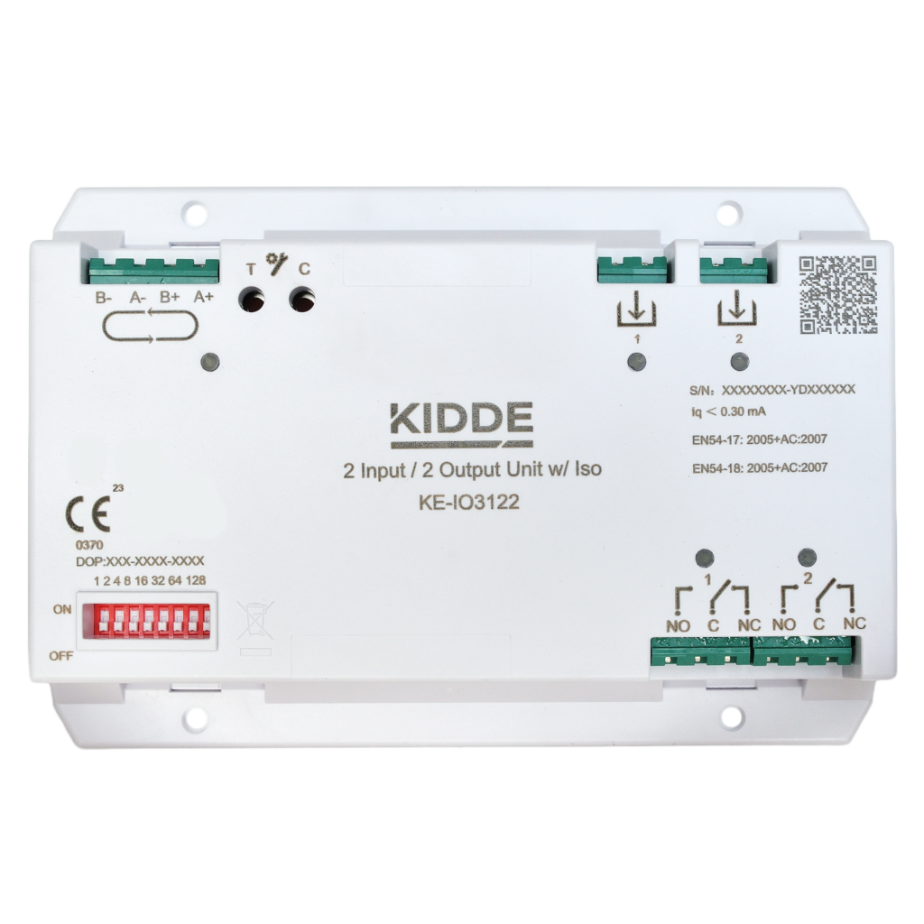 Kidde Excellence adresseerbare I/O-module 2 ingangen / 2 uitgangen met isolator