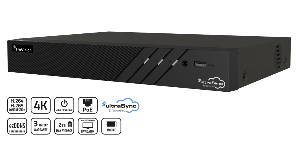 TruVision NVR 12 | 4/8/16 kanalen | 1/4/6TB opslag met POE